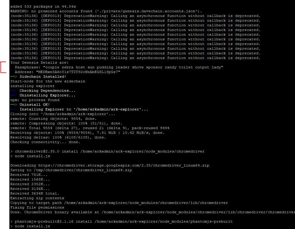 Test deploy node example