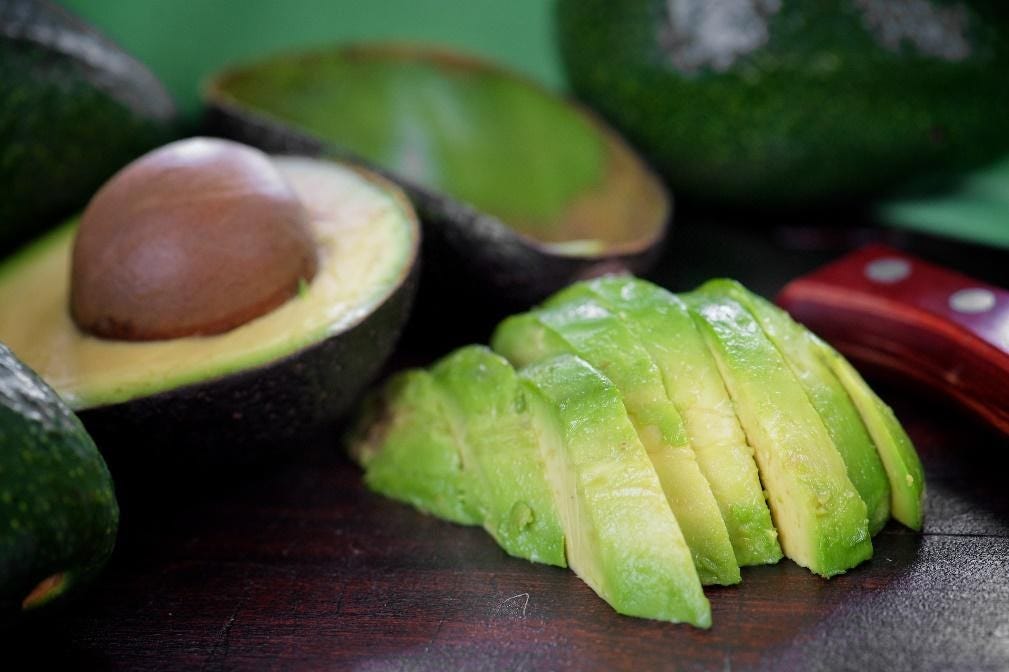 keto grocery list A sliced up avocado