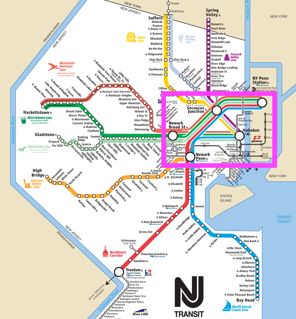 Nj Transit Northeast Corridor Map Nj Transit Northeast Corridor Map