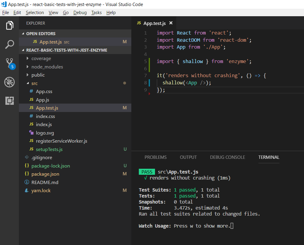 React tips — Testing React Component with Jest + Enzyme (basics)