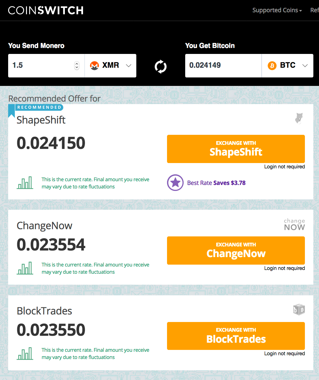 can you buy bitcoin with monero