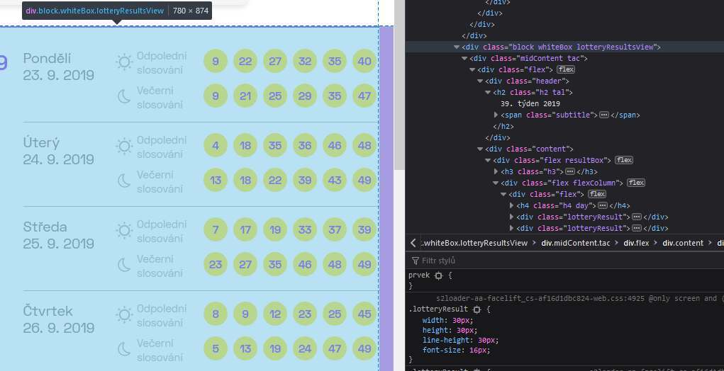 Web scraping lottery results with Python in a cron job