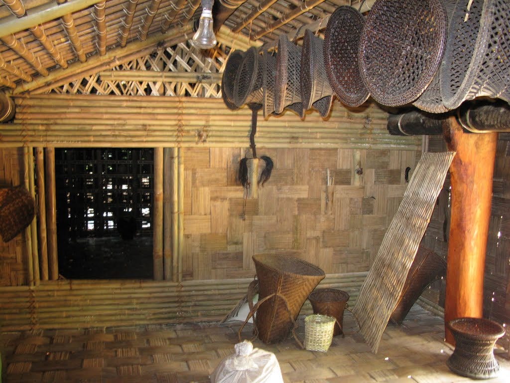 bamboo stick miniature house