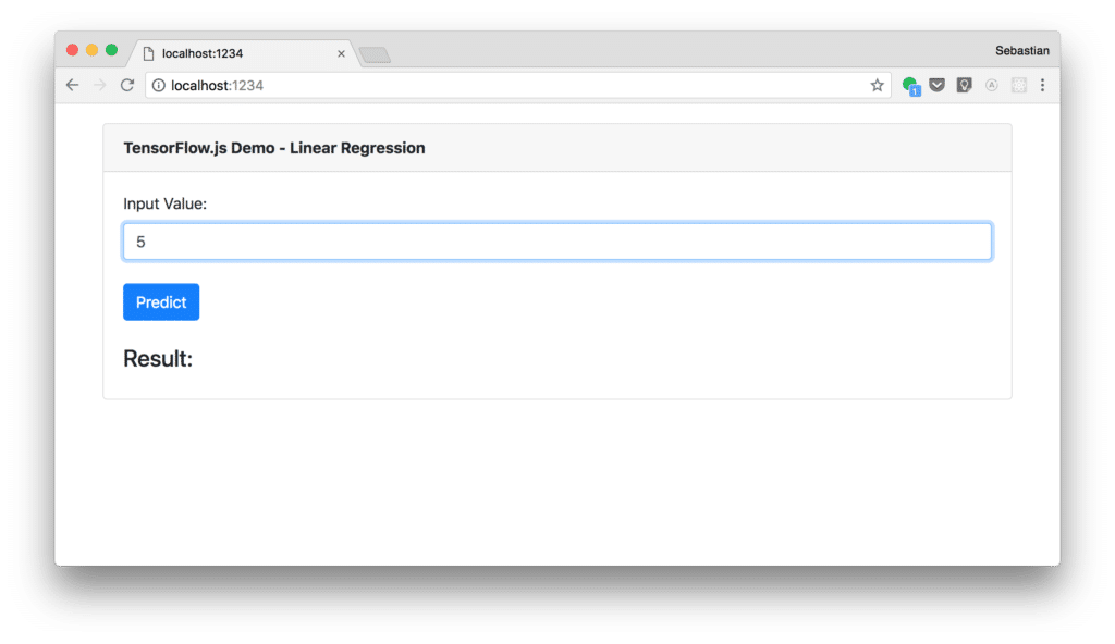 tensorflow web application