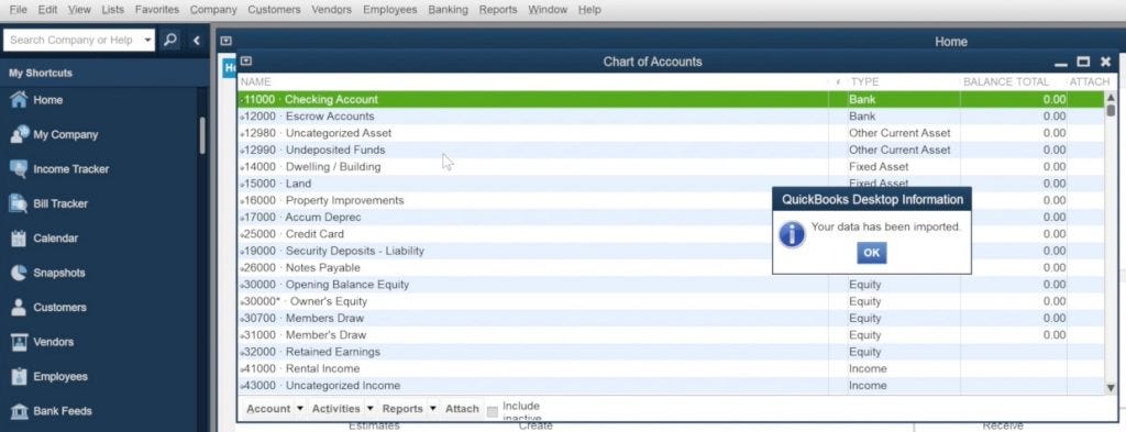 Quickbooks Rental Property Chart Of Accounts