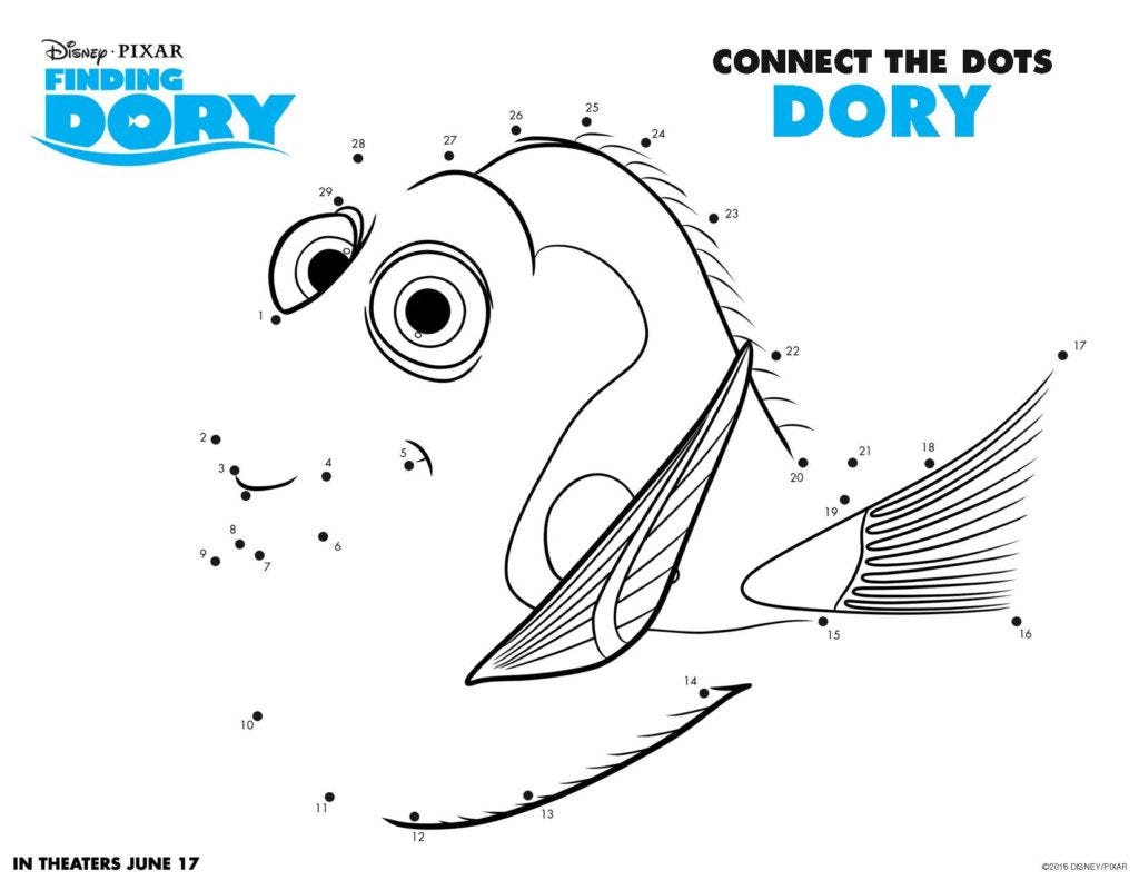 finding dory free printable card