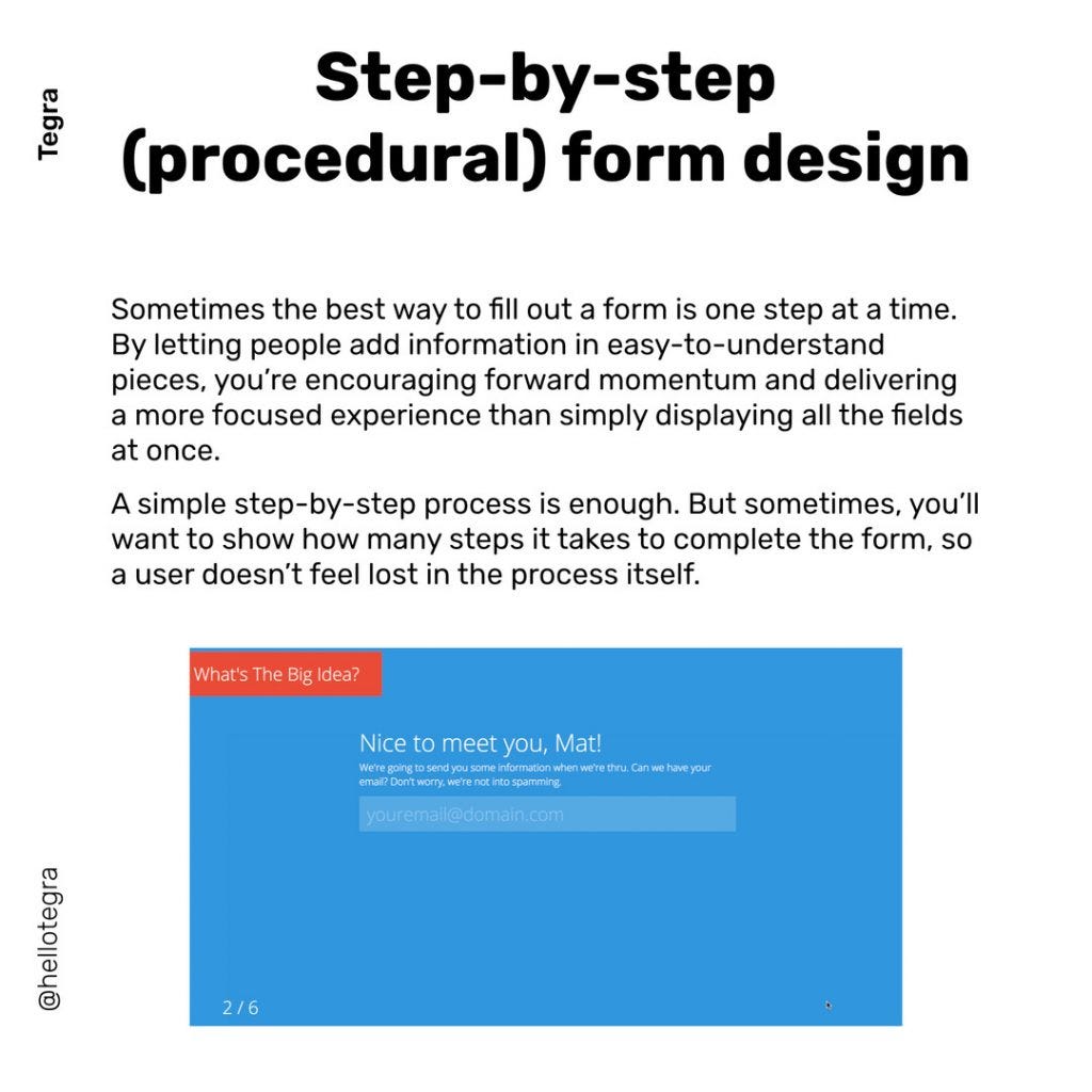 4 inspirational form design patterns | by Ruslan Galba | @hellotegra ...