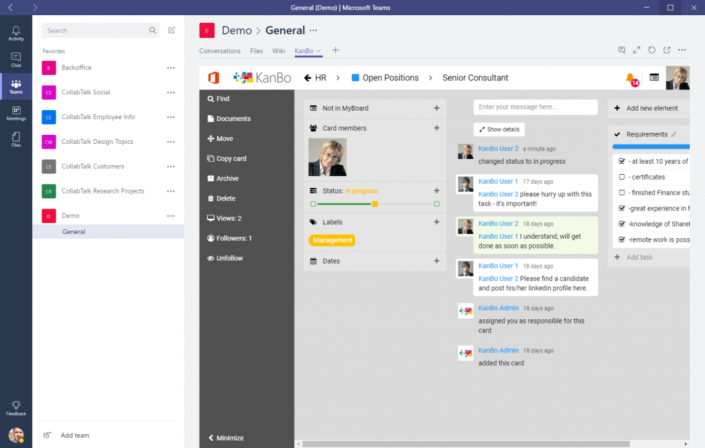 Extending Project Management with Tabs in Microsoft Teams by