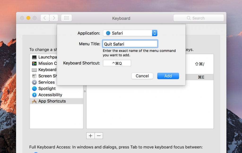 Shortcuts For Mac Os