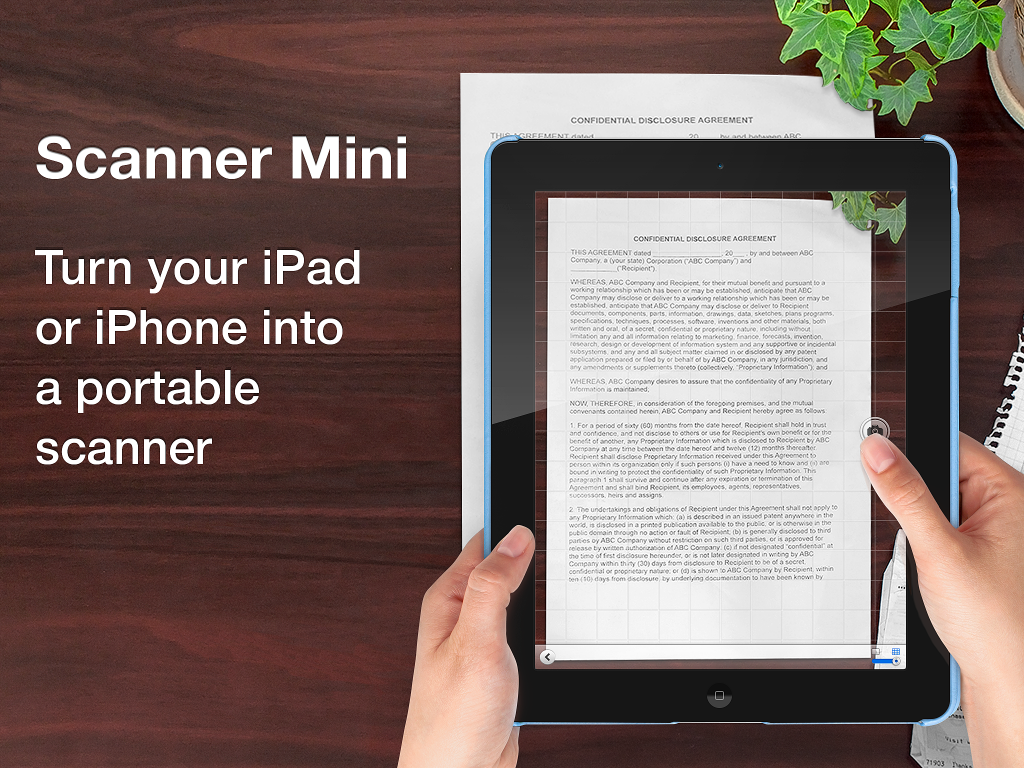 Scanner Mini turns your iPhone or iPad into a scanner for FREE