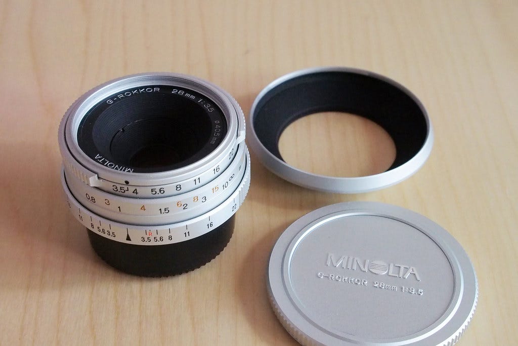 MINOLTA G-ROKKOR 28mm F3.5 希少 美品