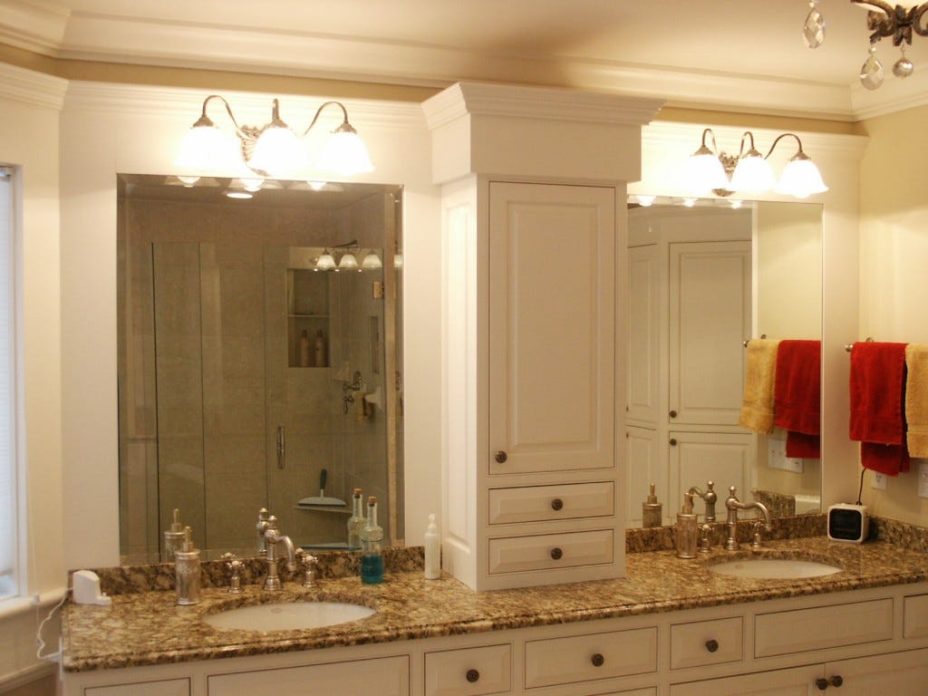 Good Looking Mirror Bathroom Vanity With Art Deco Bathrooms
