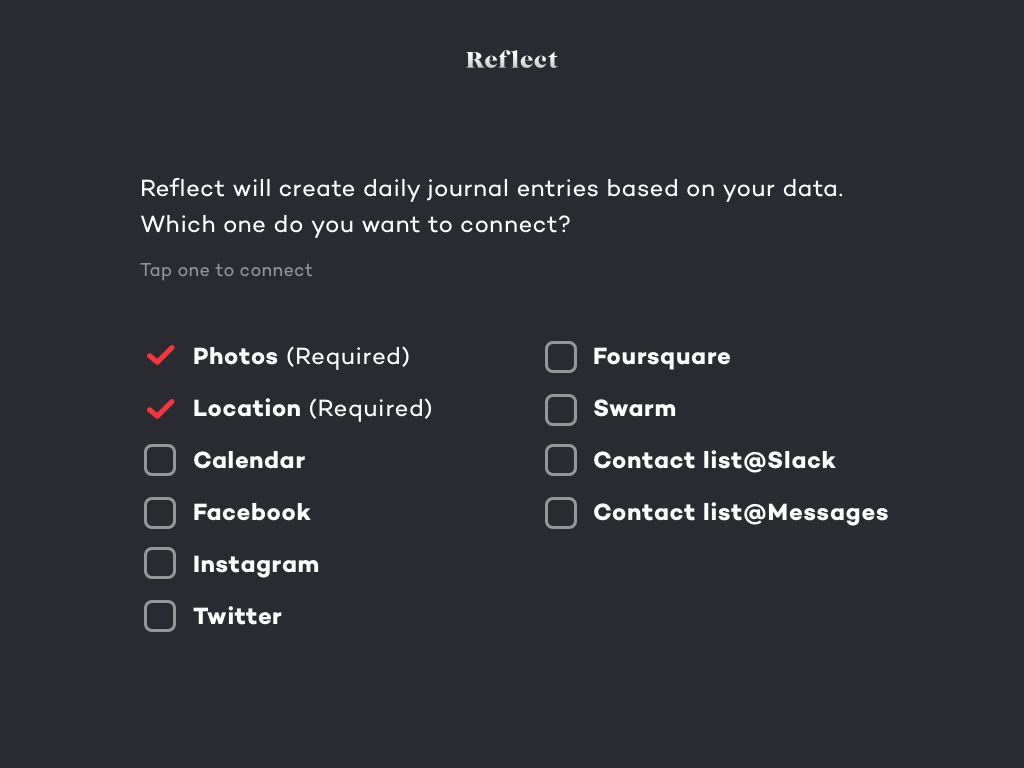 #24. Screen prototype v1. Reflect’s whole system consists of… | by min ...