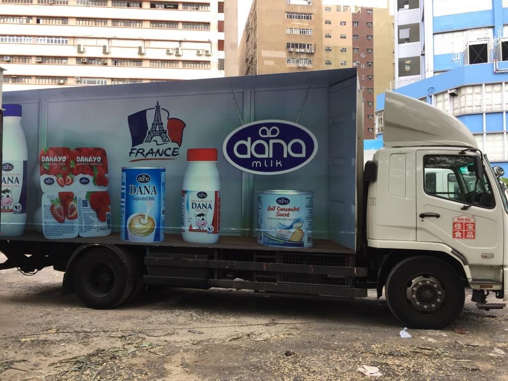 Dana Dairy products in Hong Kong trucks. by Ibrahim Assadi Medium