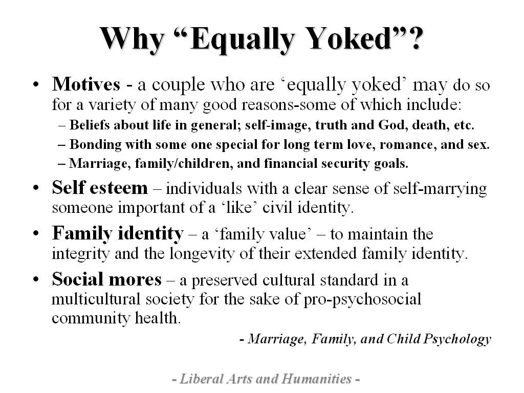 Equally Yoked in Multiculturalism by Dr ‘D’ the PhD Medium