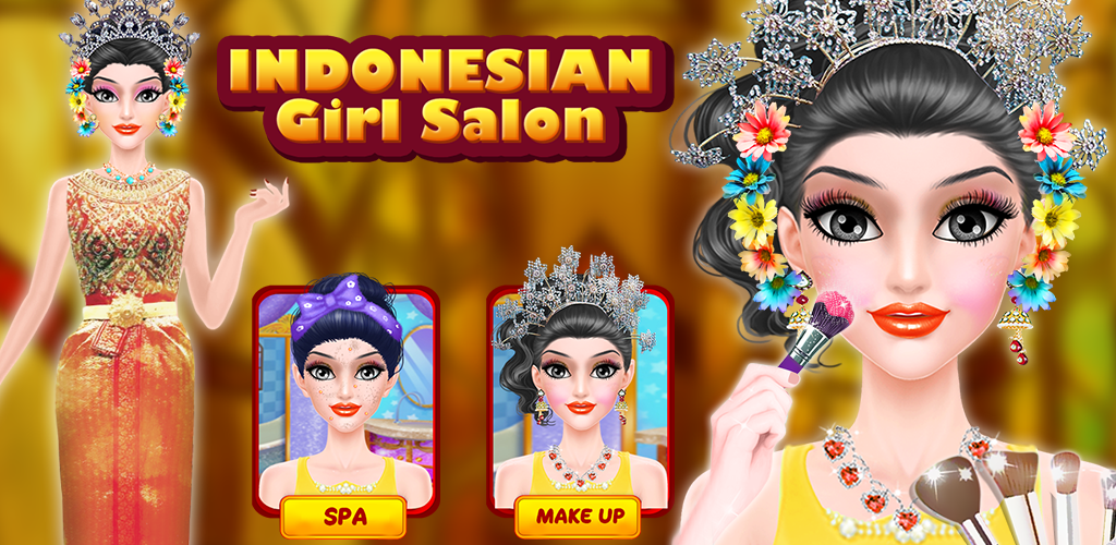 indonesian doll fashion salon dress up & makeover