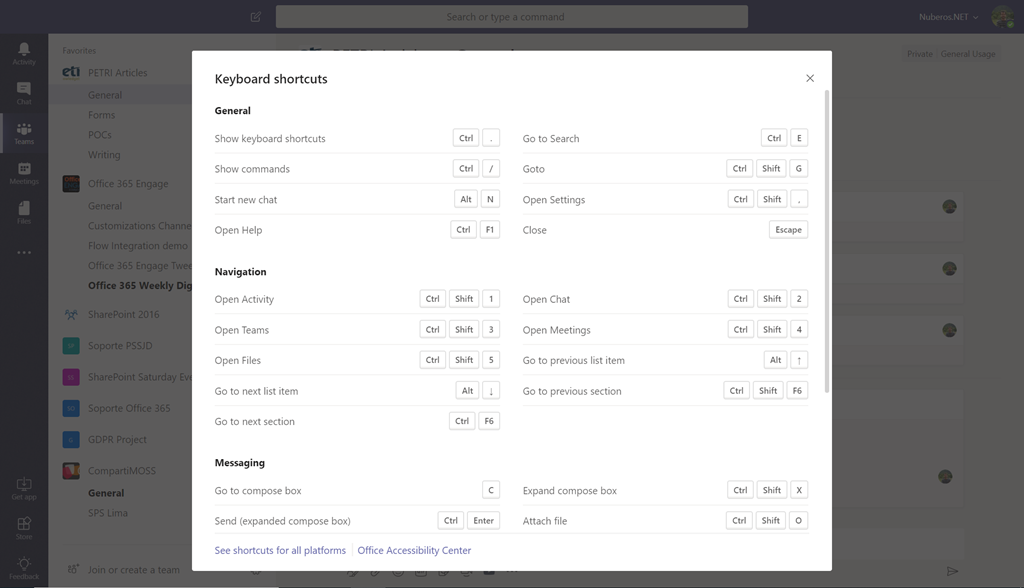 Office 365: · How to get keyboard shortcuts in Microsoft ...
