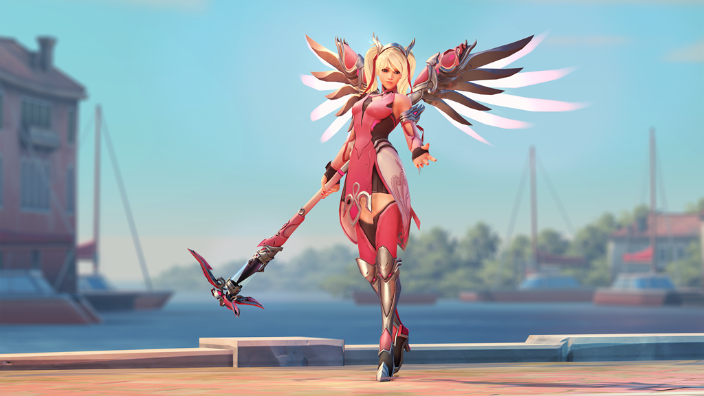 Overwatch New Charity Skin Pink Mercy Now Available by Sam Lee