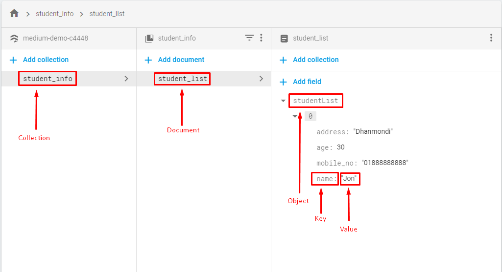 Aperçu dans Firebase