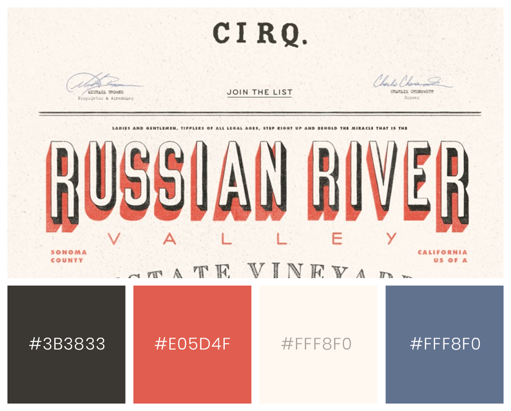 Vintage Color Palettes for your site by Clara Le Medium