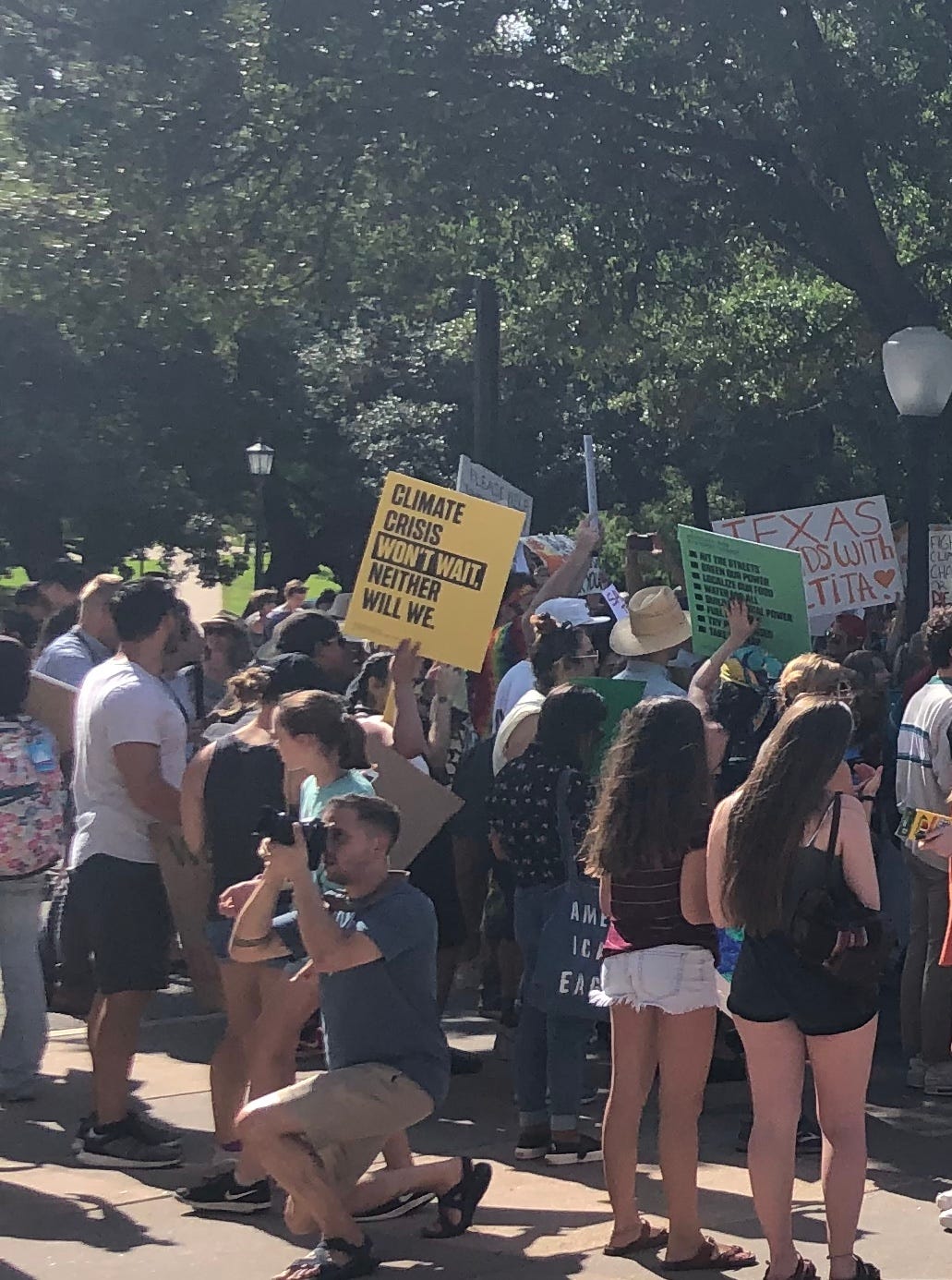 Climate rally at the Texas Capitol