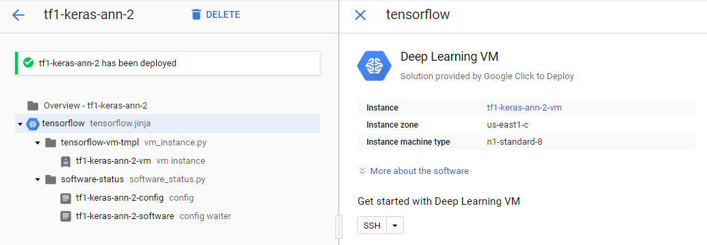 google cloud deep learning instance
