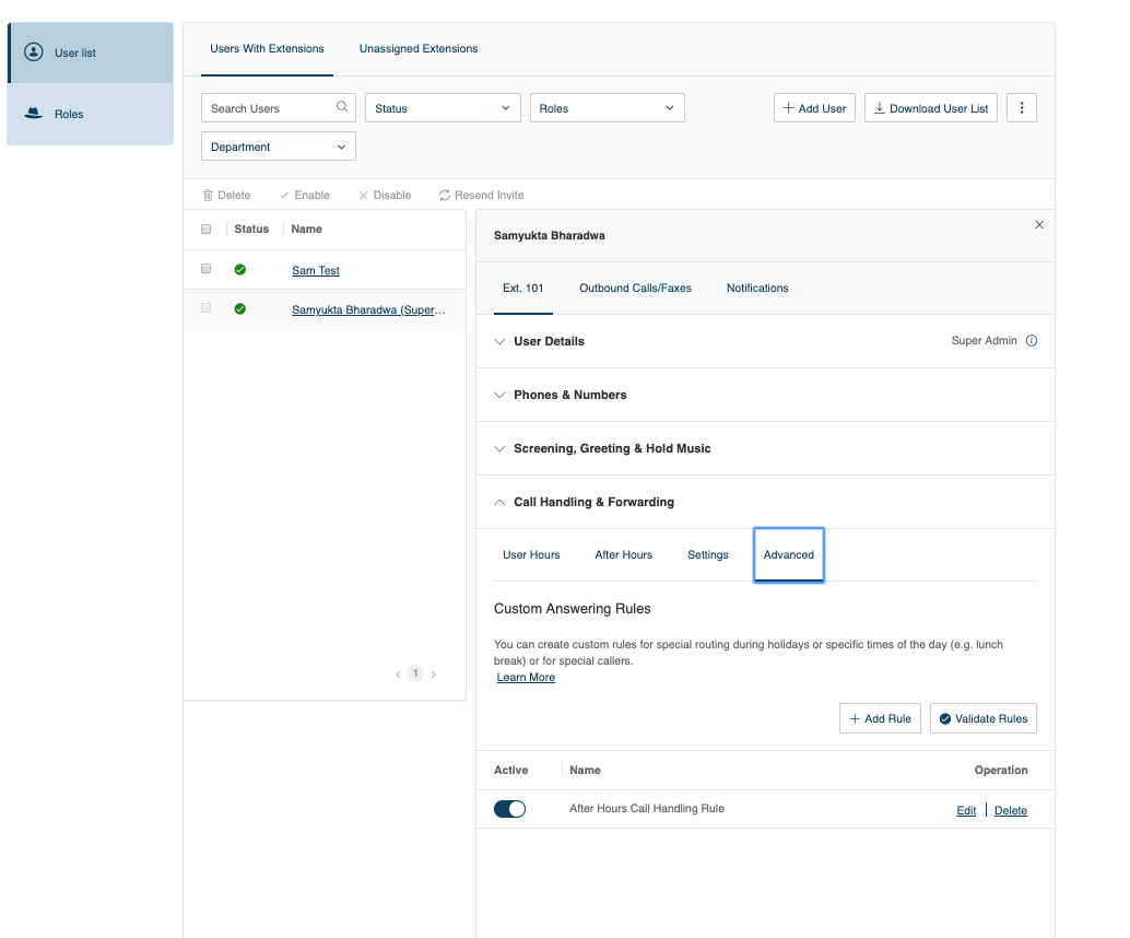 Create Custom Answering Rules using RingCentral API