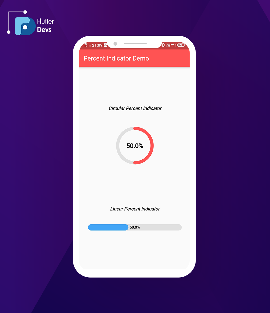 Percent Indicator In Flutter. Make Beautiful Percent Indicators Using