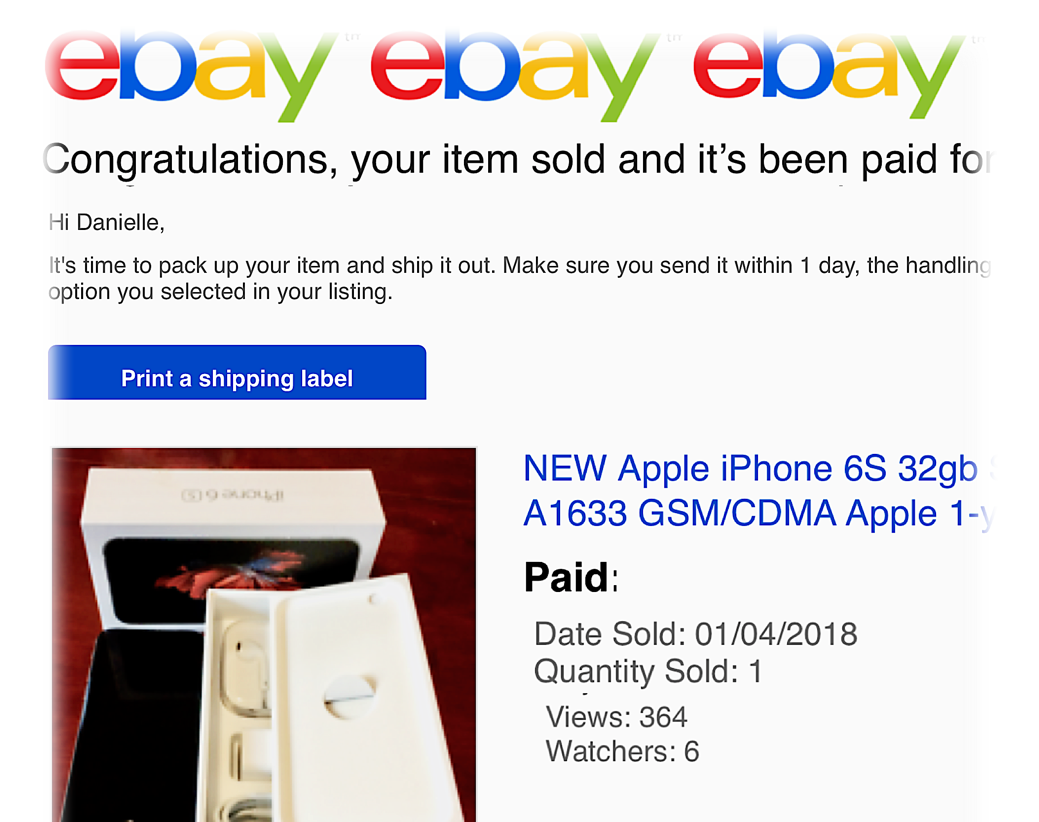 After My Iphone Sold On Ebay A Message From Paypal Arrived By Danielle Fenton Medium