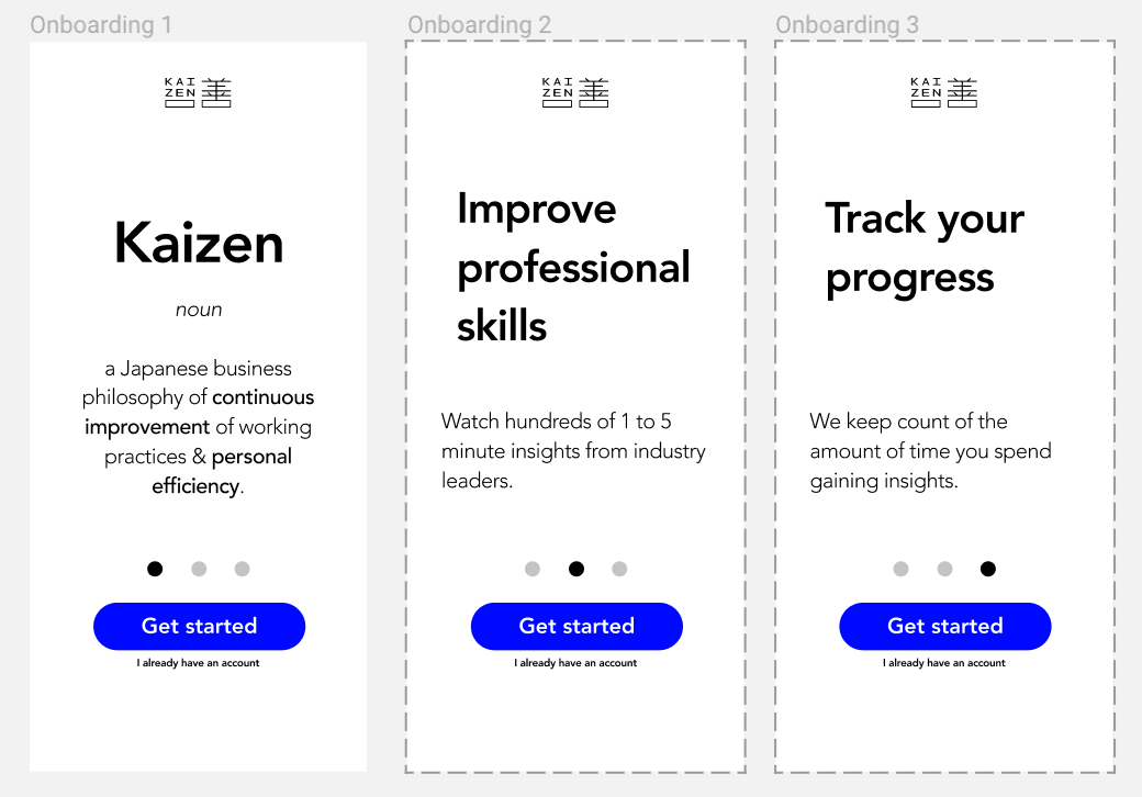 Kaizen an app for building skills incrementally by Dylan Loveday