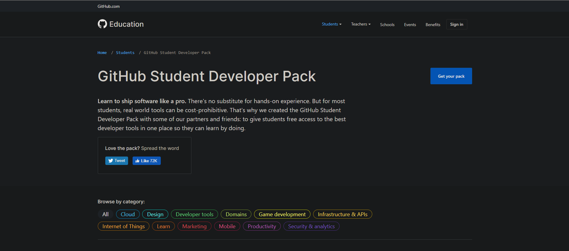 Get your GitHub Student Developer Pack Now !! - SSR :)