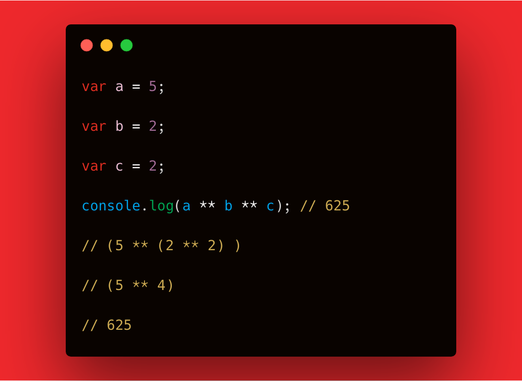 Exponentiation ** (power) operator in Javascript - Level Up Coding