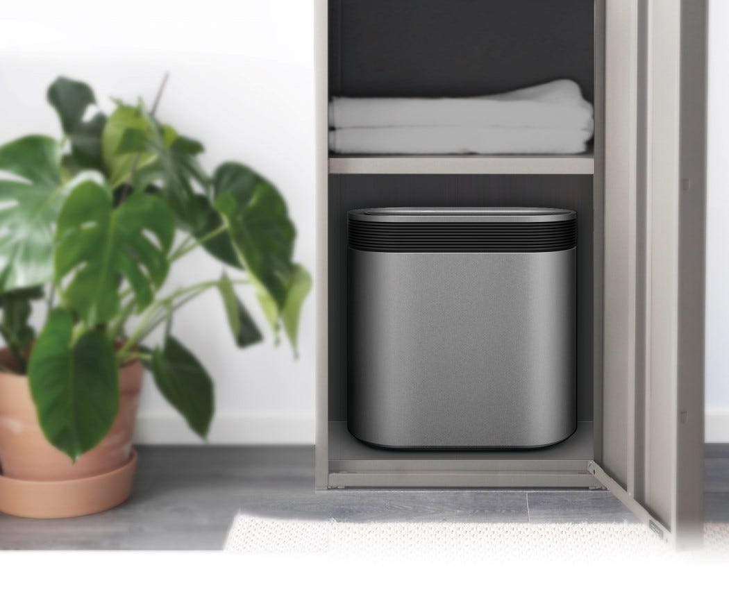 An Expandable Dehumidifier With A Tank That Retracts Back