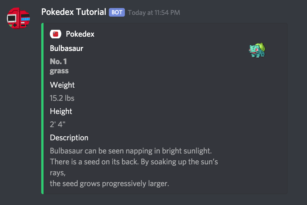 Discord Pokédex Chatbot Tutorial (Part 2) | by Brandon Rauthana Him |  Chatbots Life