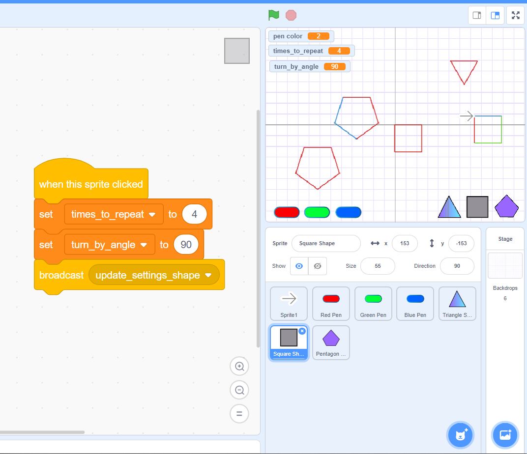 Simple App Development using MIT Scratch : Draw Shapes with Color | by ...