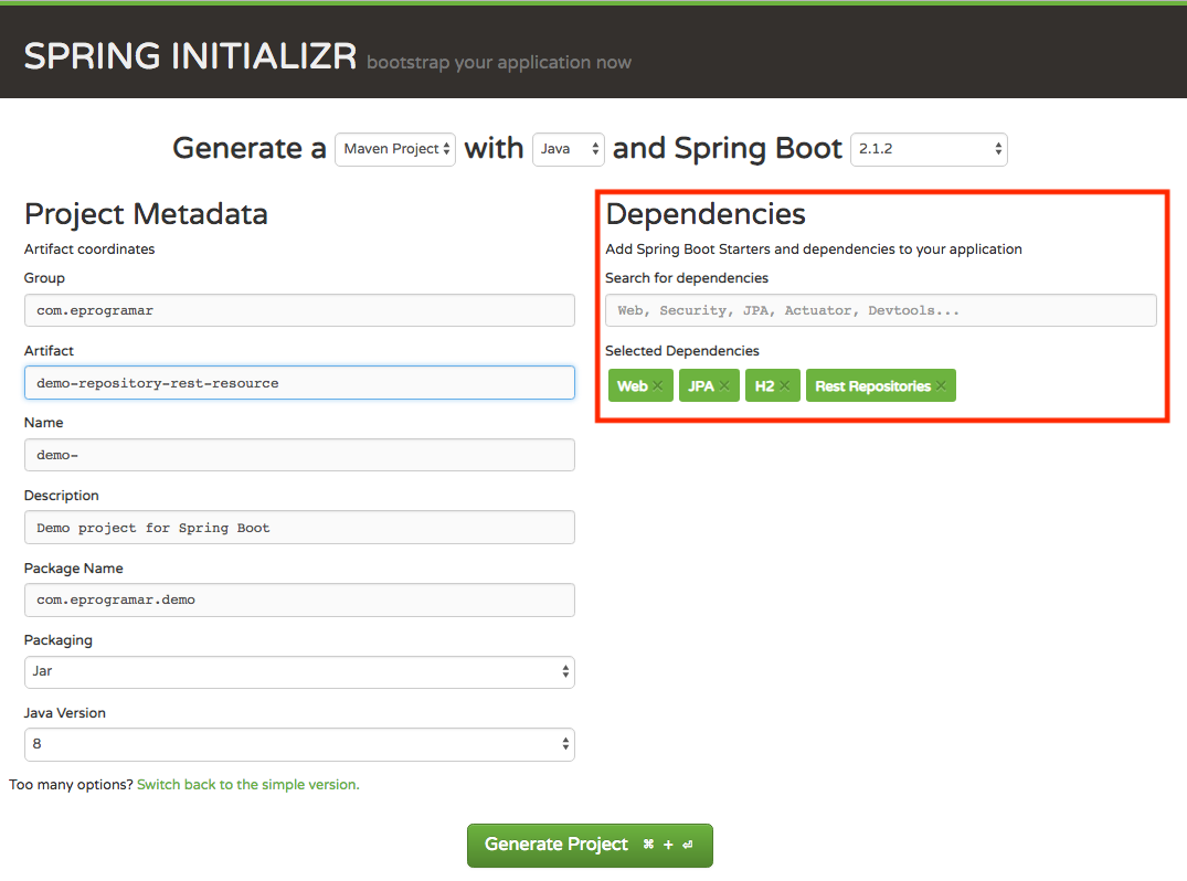 rest repositories spring boot