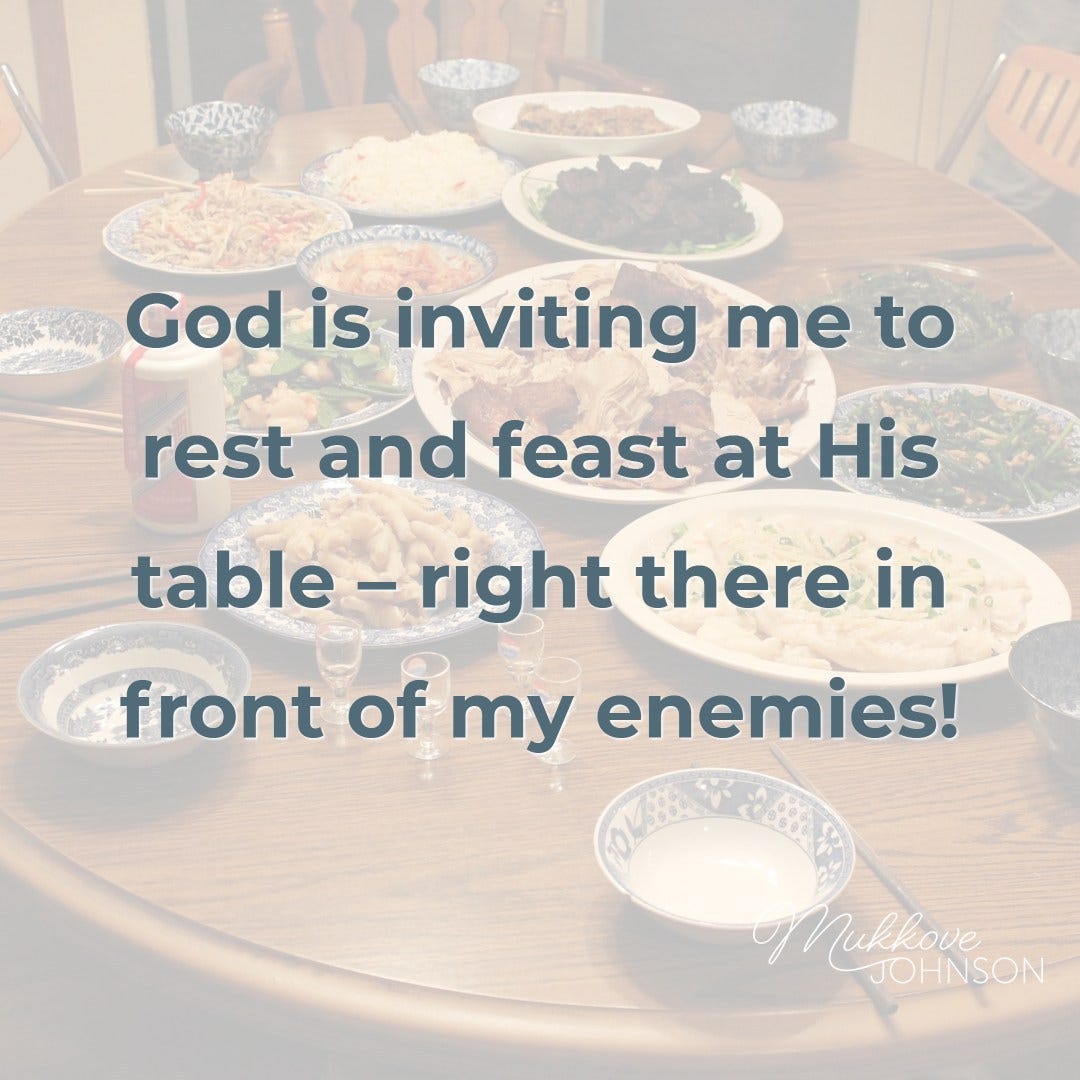 Image result for feast in presense of enemies