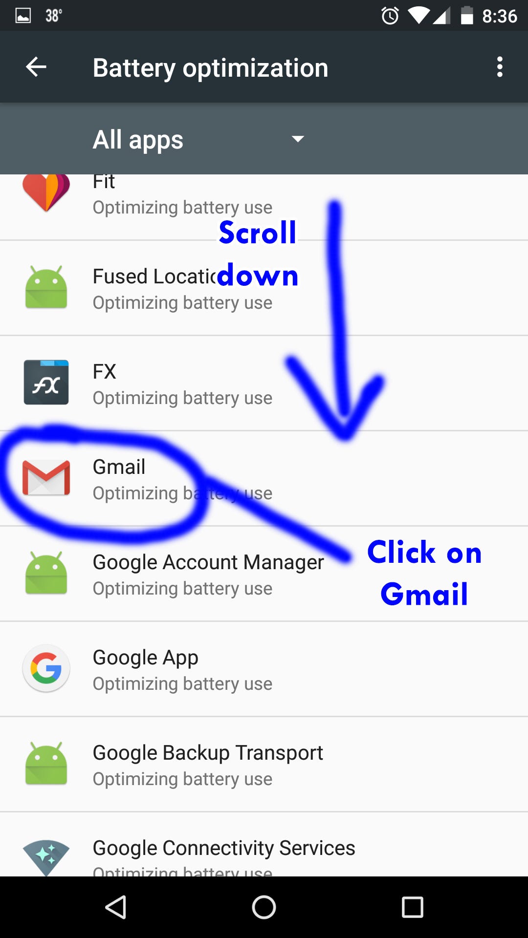 Gmail notifications not working on android 6 0 1 marshmallow solved