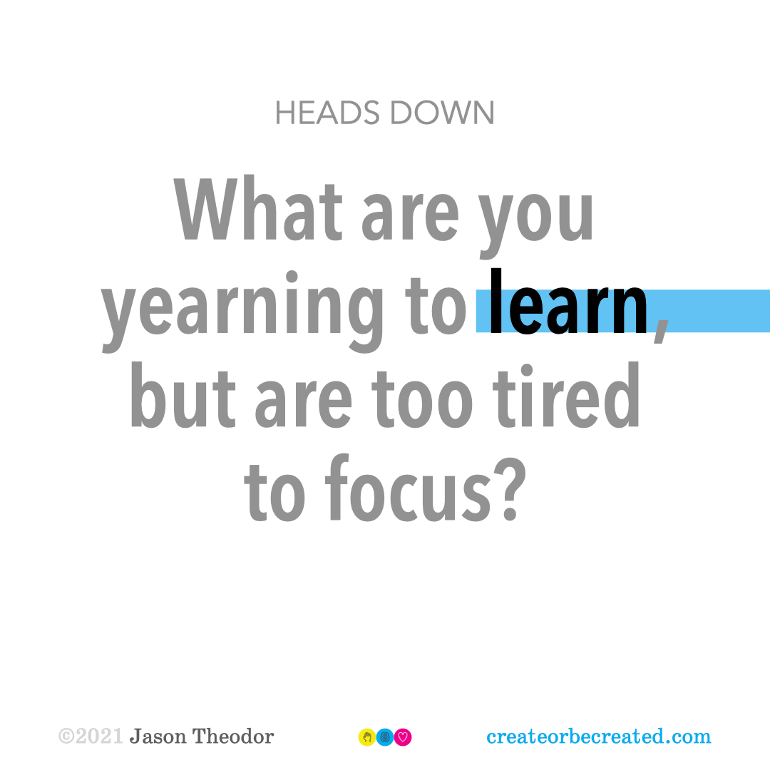 Create or be created. or how I hate fishing sometimes by Jason Theodor Create or be created