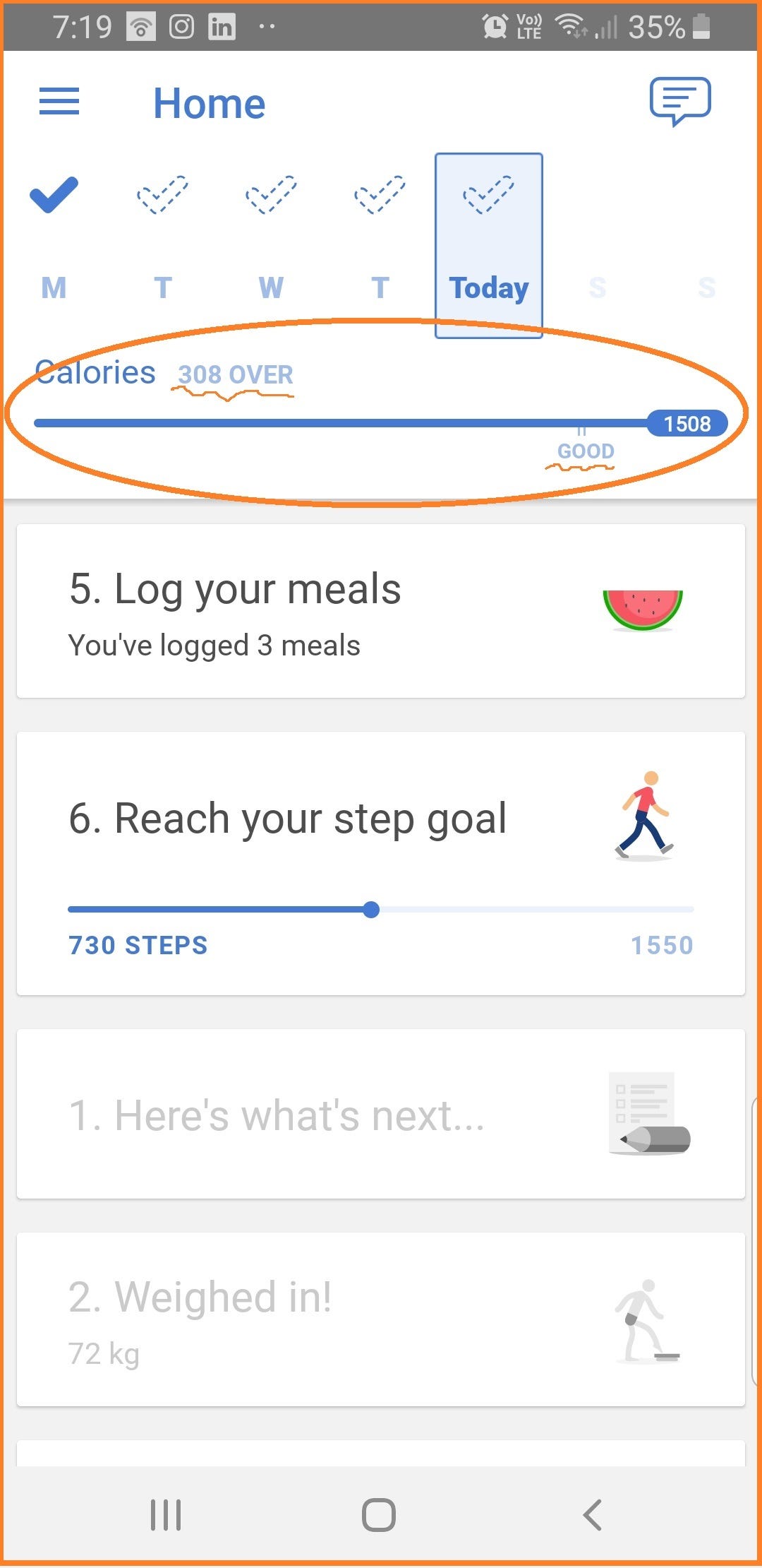 Noom as a fortysomething. I lost 4 kg (9 lb) in 4 weeks by Karen