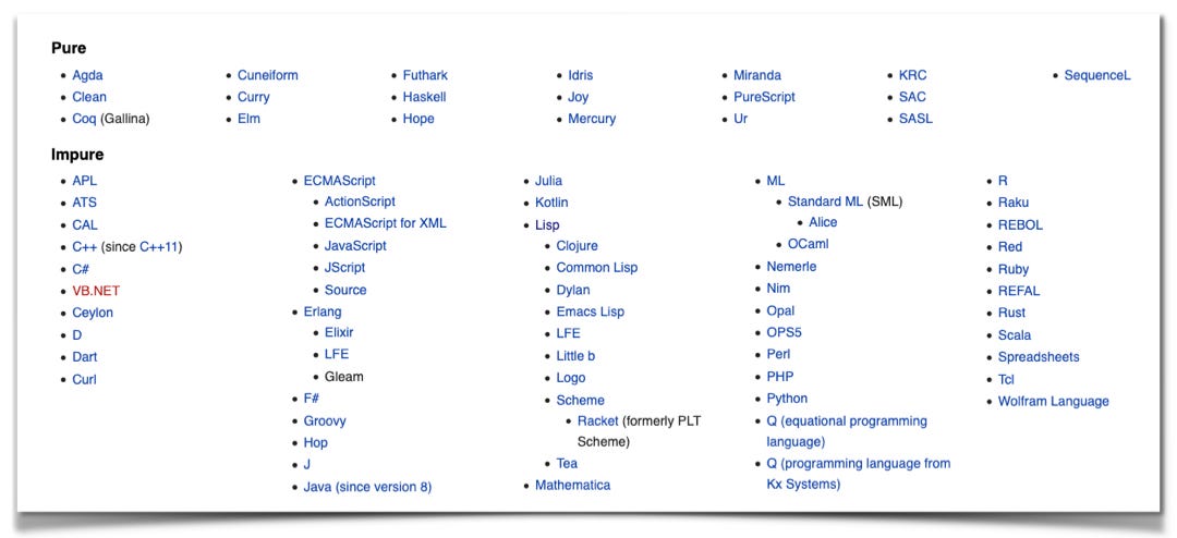 functional programming languages