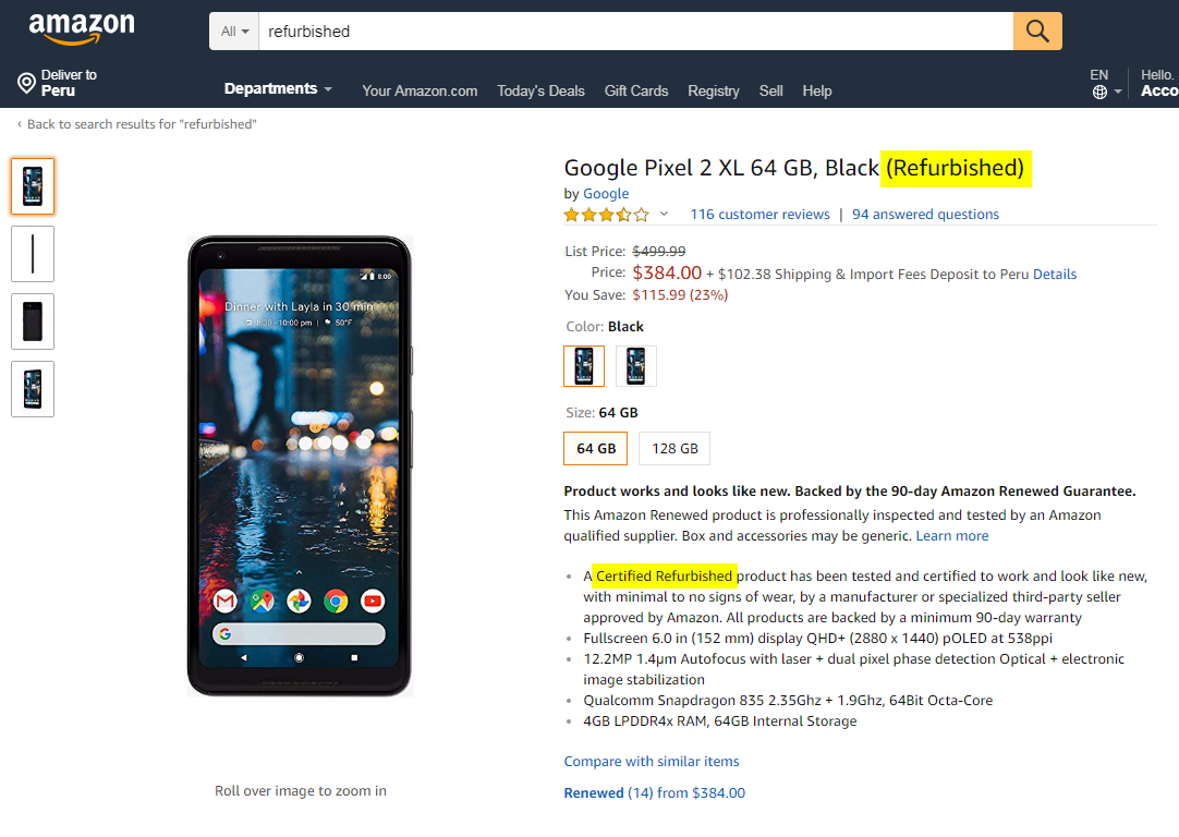 productos refurbished amazon