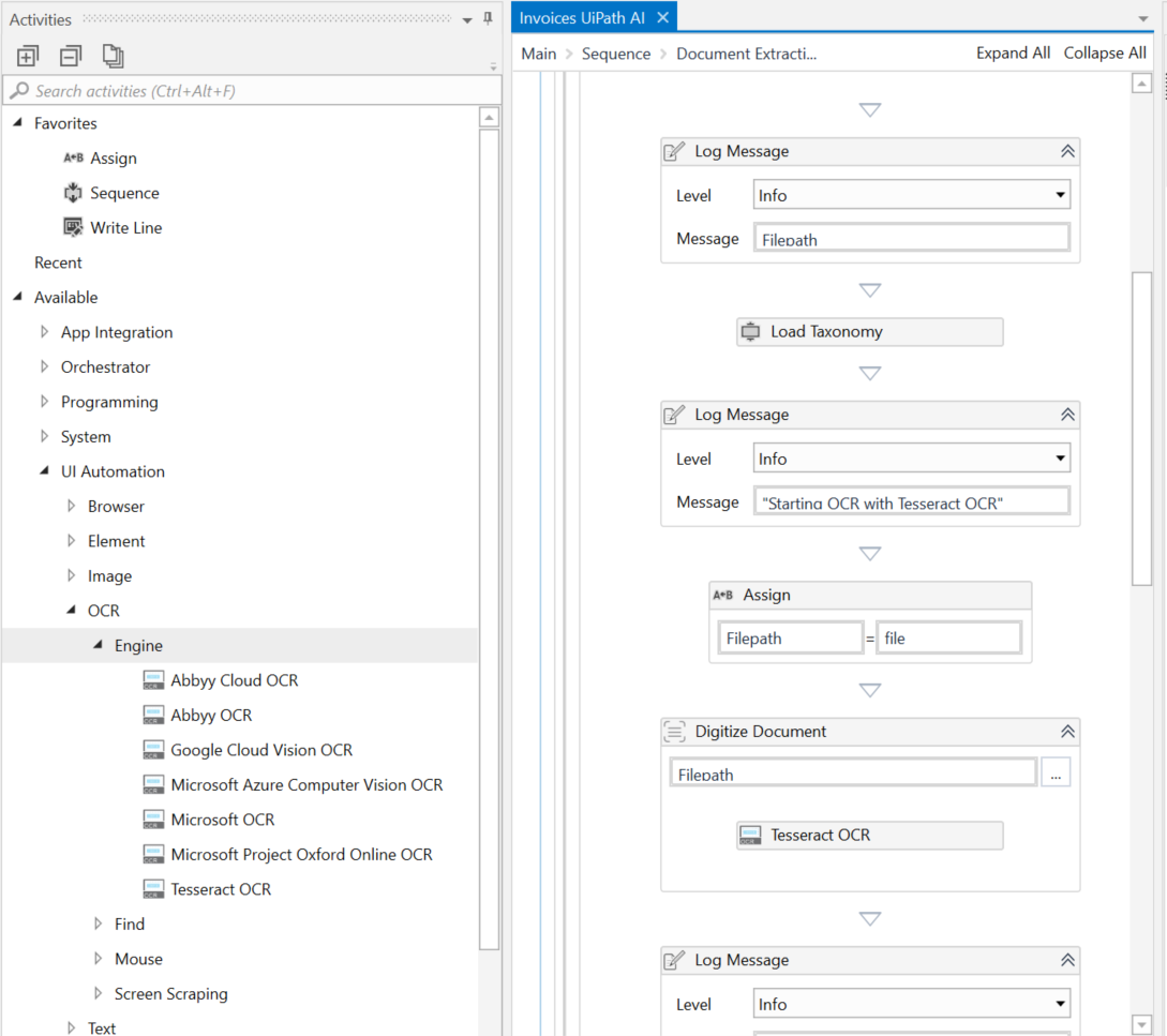 uipath invoice processing