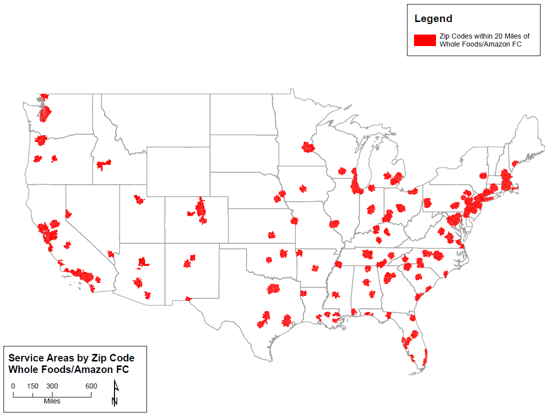 Amazon Fulfillment Center Map