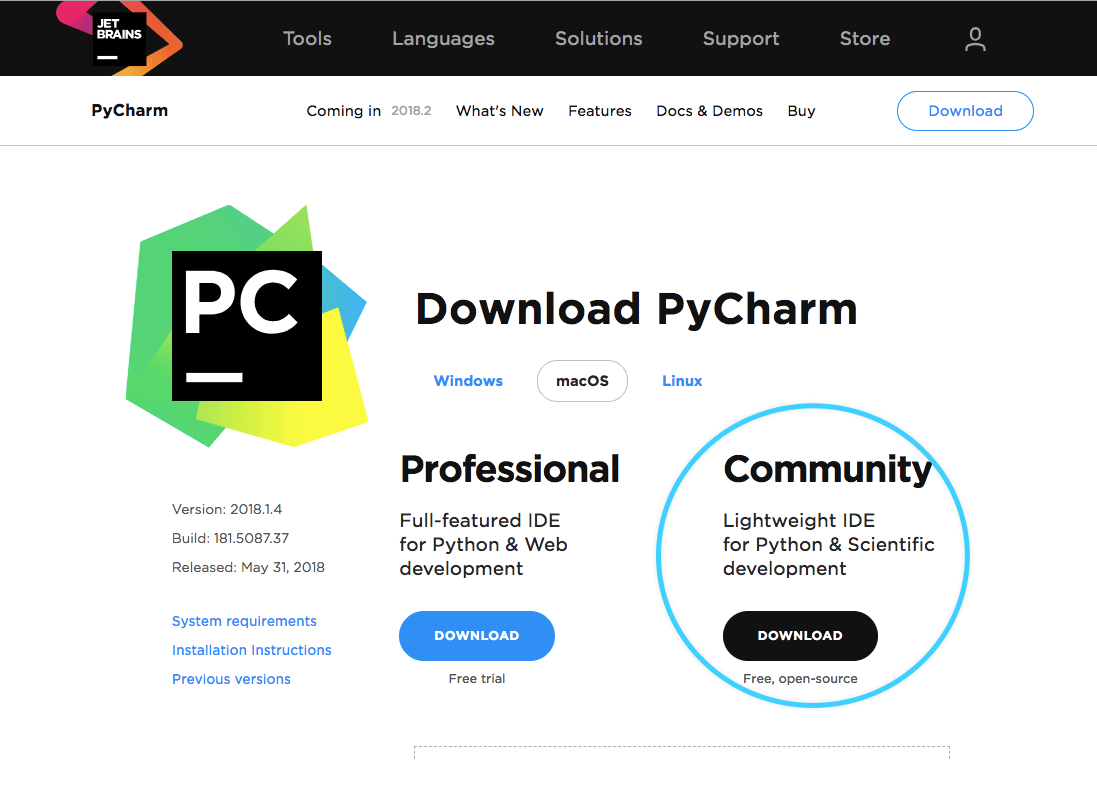 download pycharm for linux