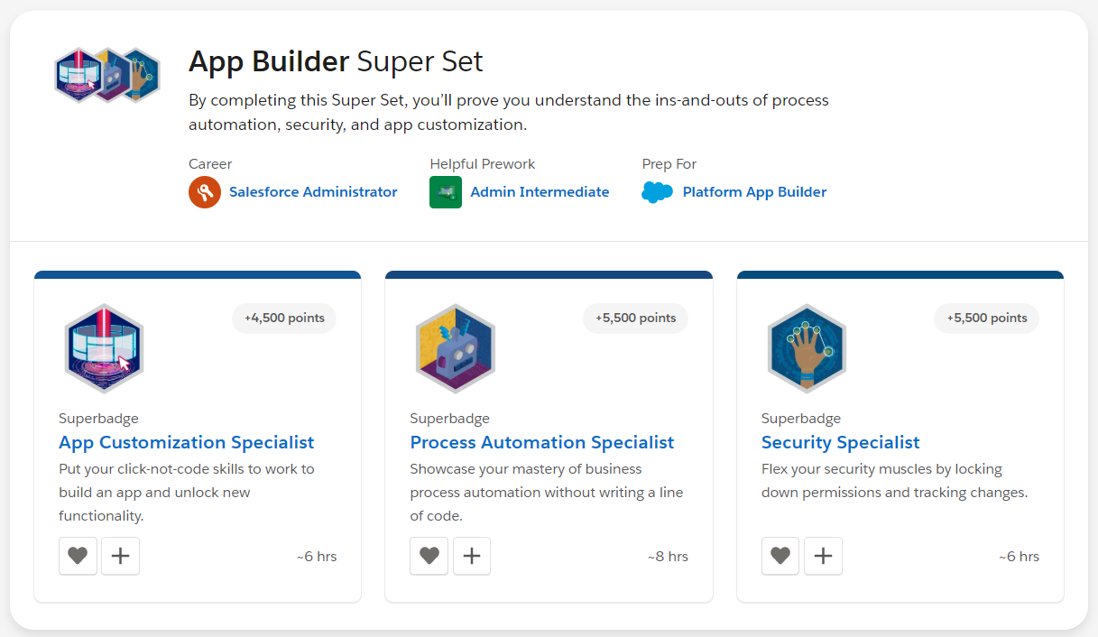 trailhead for app builder certification salesforce