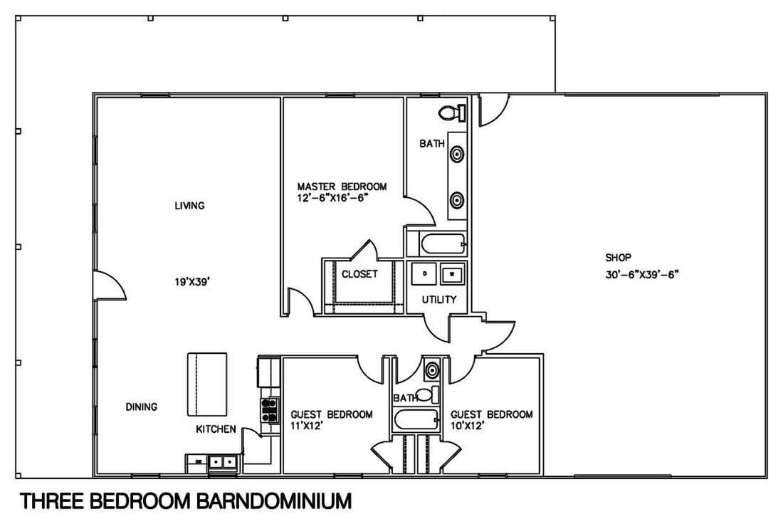 Featured image of post Open Concept Pole Barn House Floor Plans / While the outside of the building may look like a traditional barn, the inside is entirely open for modifications.