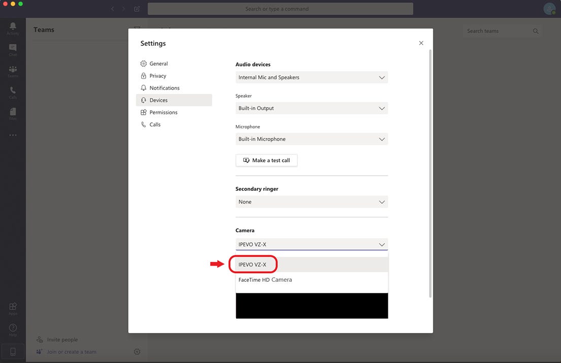 Set up IPEVO document camera with Microsoft Teams On IPEVO