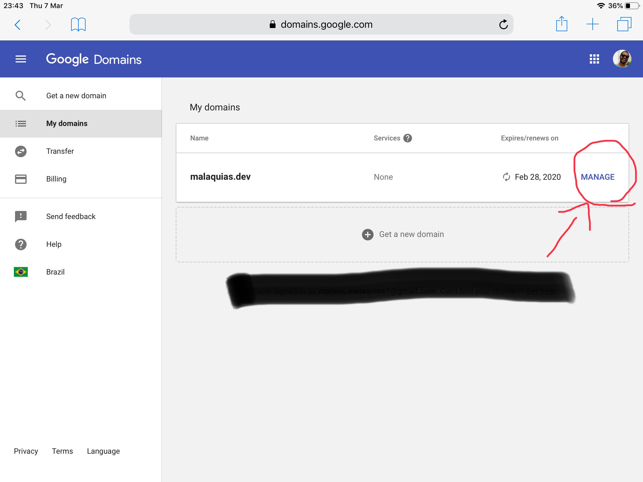 google domains console
