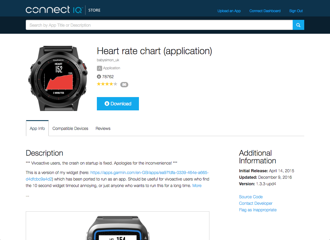 garmin connect iq app store